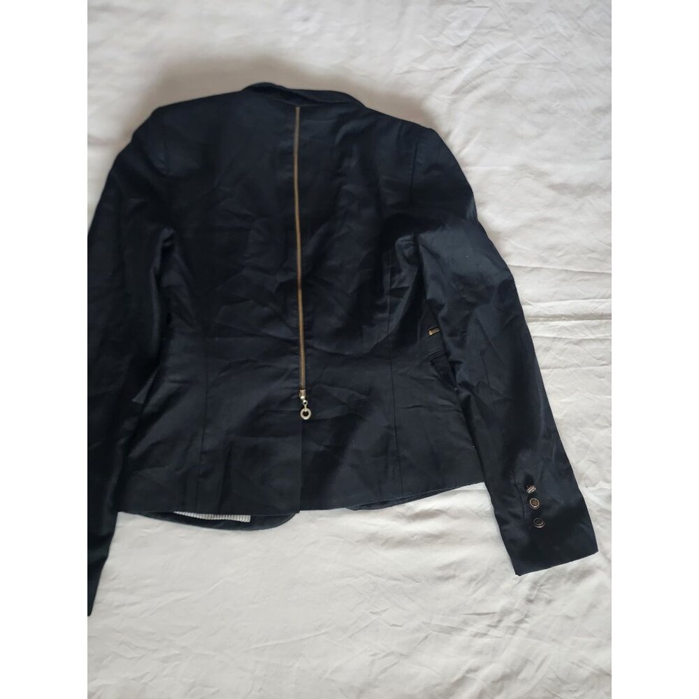 Butik Dayi Women's Black Notch Lapel Single Button Suit Blazer Coat Size 8 - Picture 7 of 11